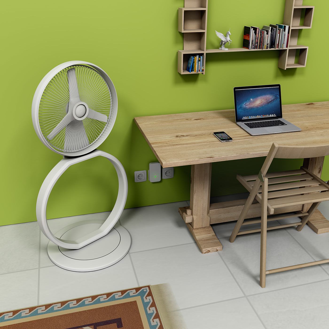 fan wireless compact product design  Packaging 3D Modelling modeling rendering interior design  roozbehdesign