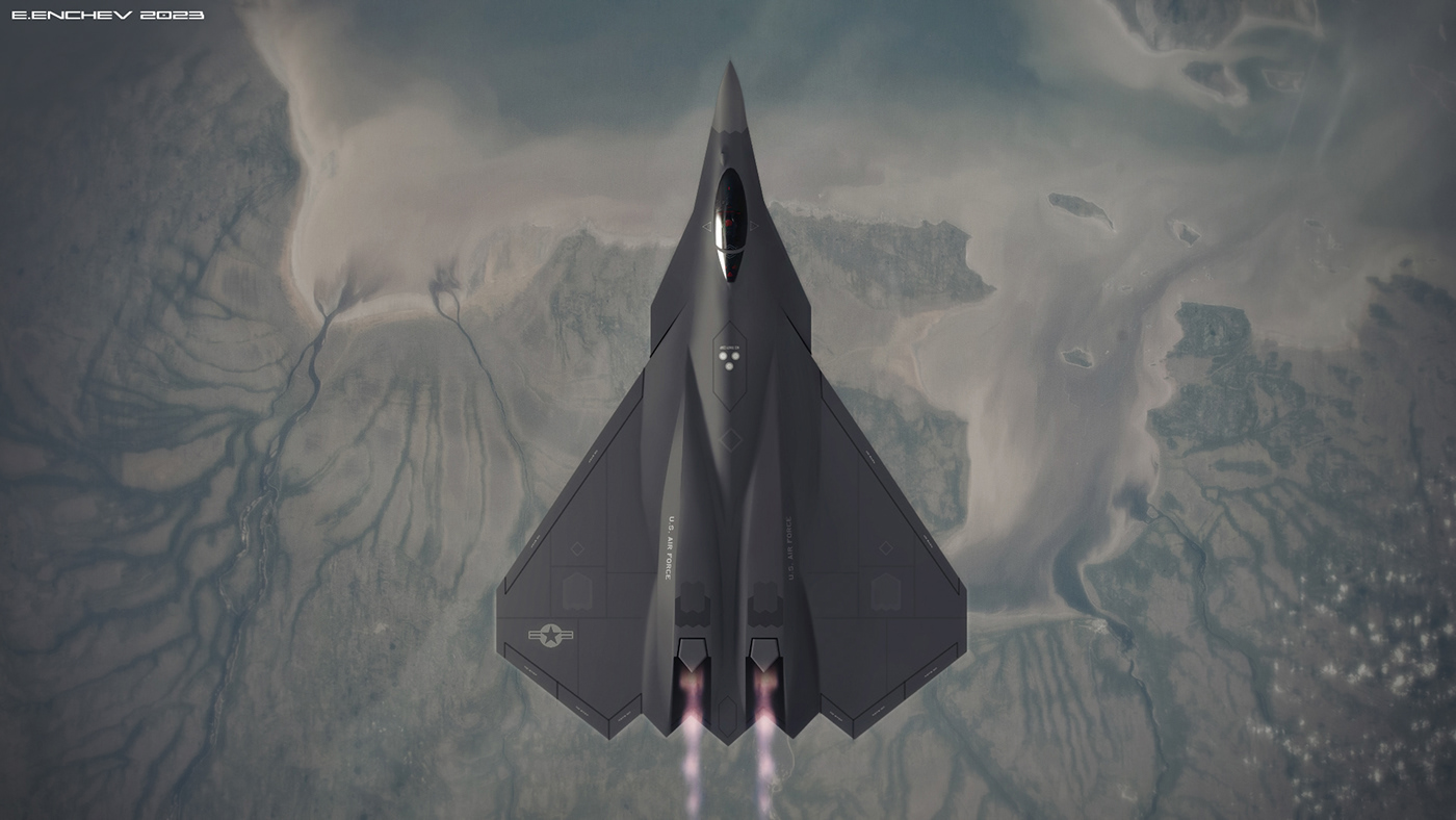 Aircraft aviation concept design Fighter HardSurface Military plane stealth Vehicle
