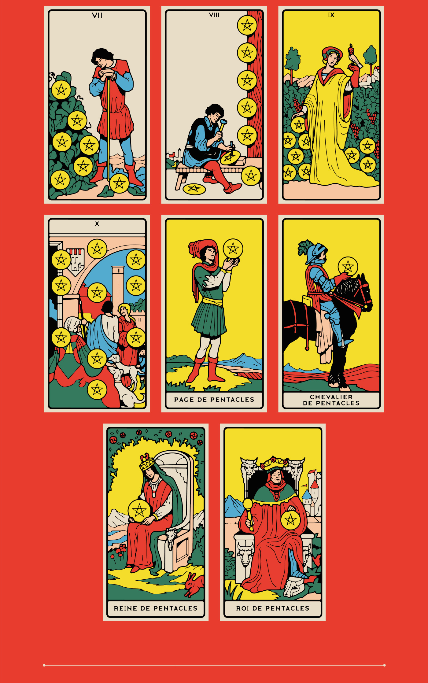 card card design cards esoteric future graphic design  ILLUSTRATION  tarot Tarot Cards vintage