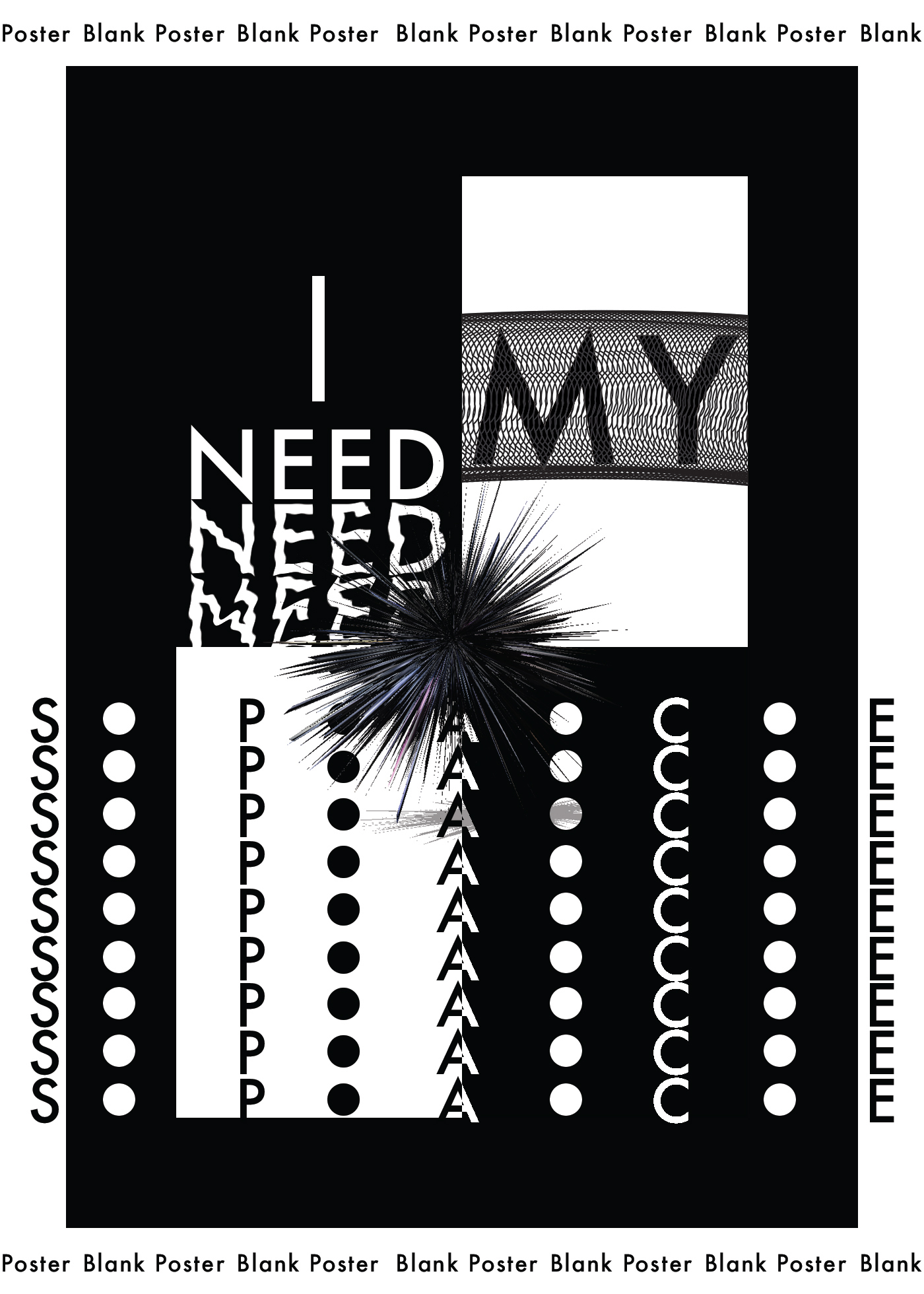 graphic design  cool inspiration weird black White Space  poster design