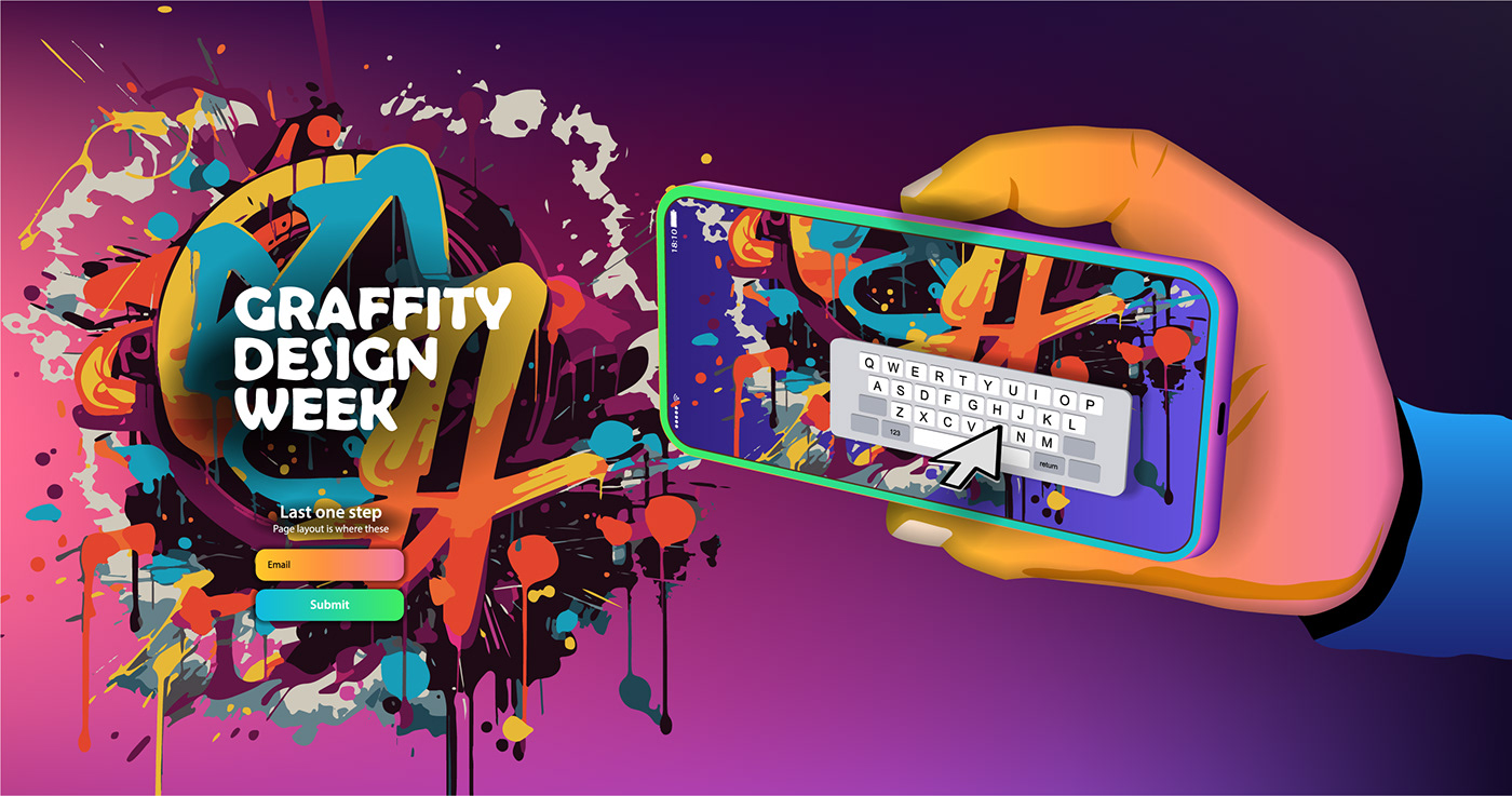 3D 3D illustration application artistic banner business cartoon colorful communication concept