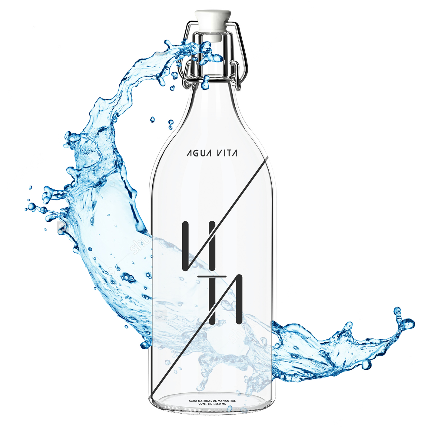 branding  water minimal design graphic texture gif Freelance brand logo