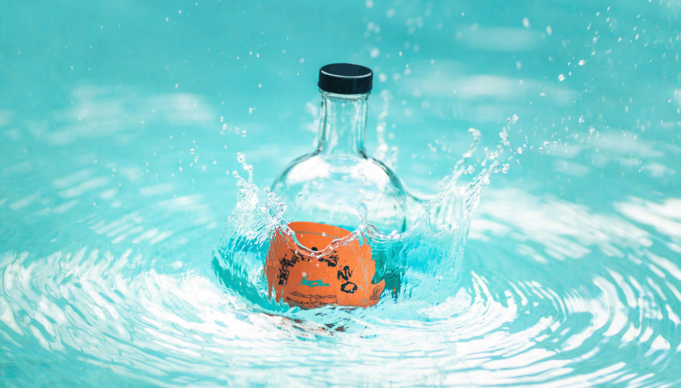 alcohol beach bottle cocktail distillery gin Label party Pool summer