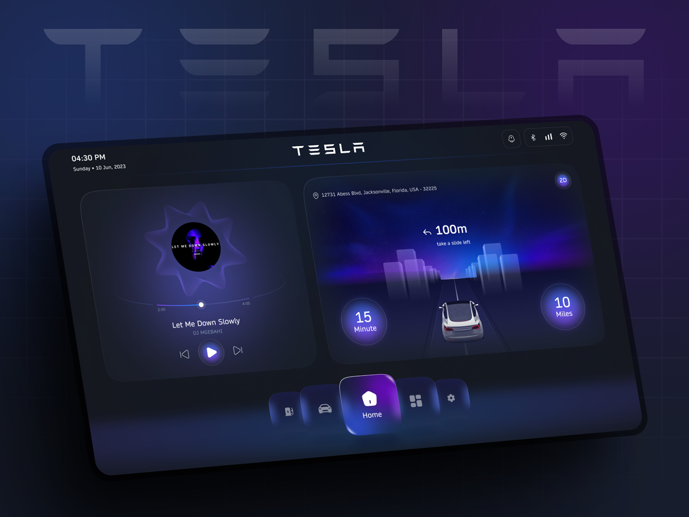 Adaptive Tesla: A UI that Responds to You and Your Environment