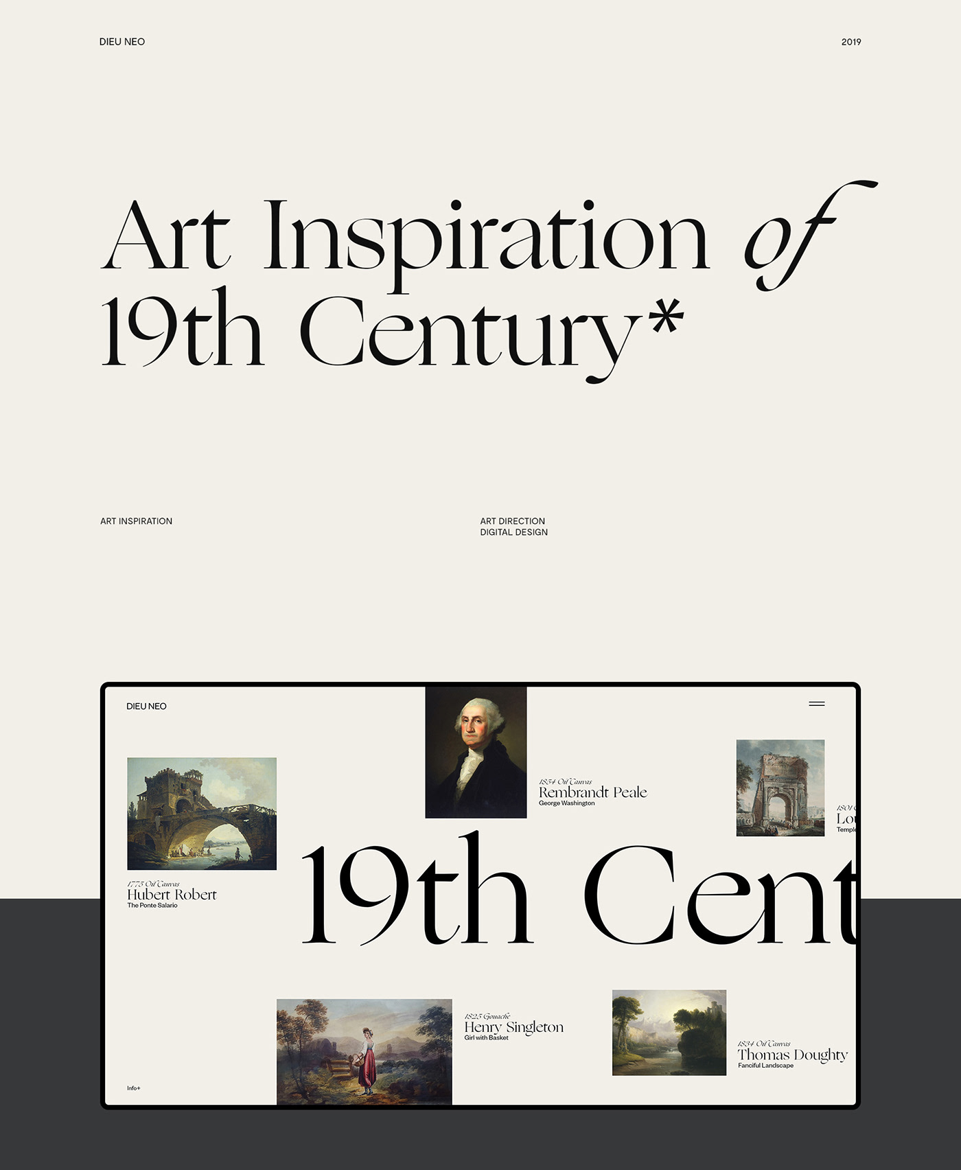 Website interactive Web UI ux animation  art gallery museum typography  