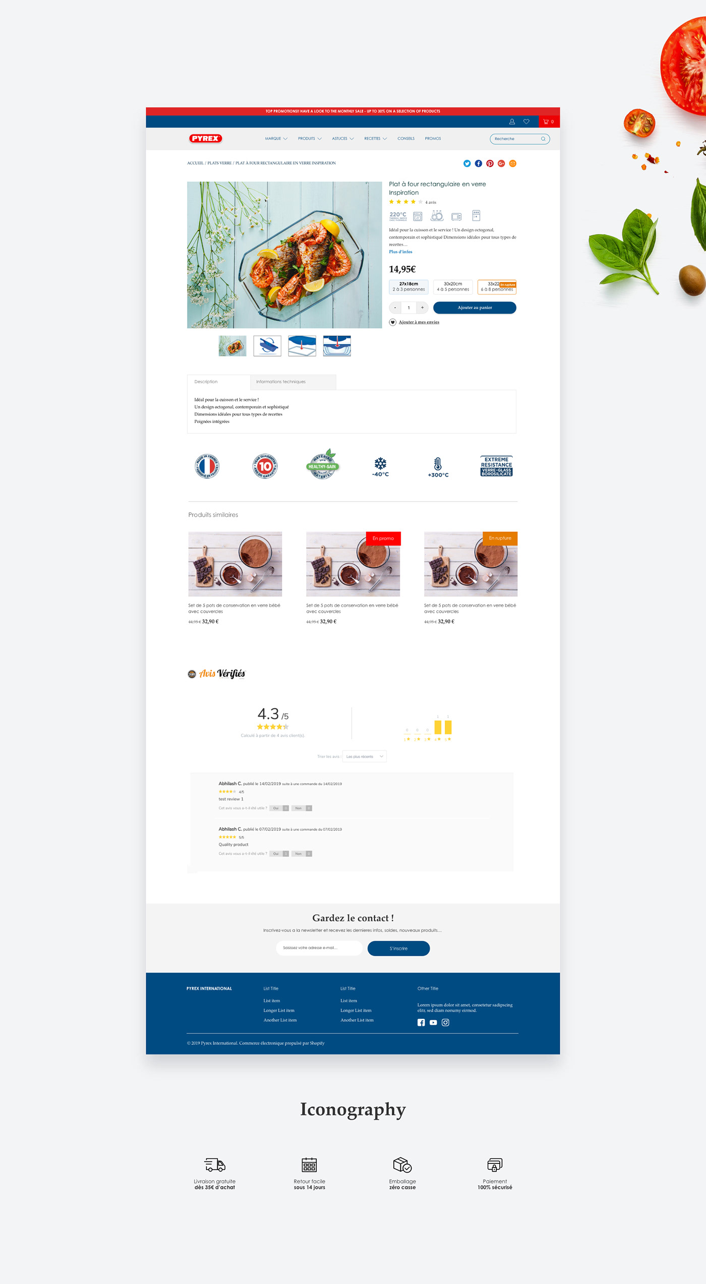 cooking cuisine e-commerce Responsive Shopify ui design UX design Webdesign