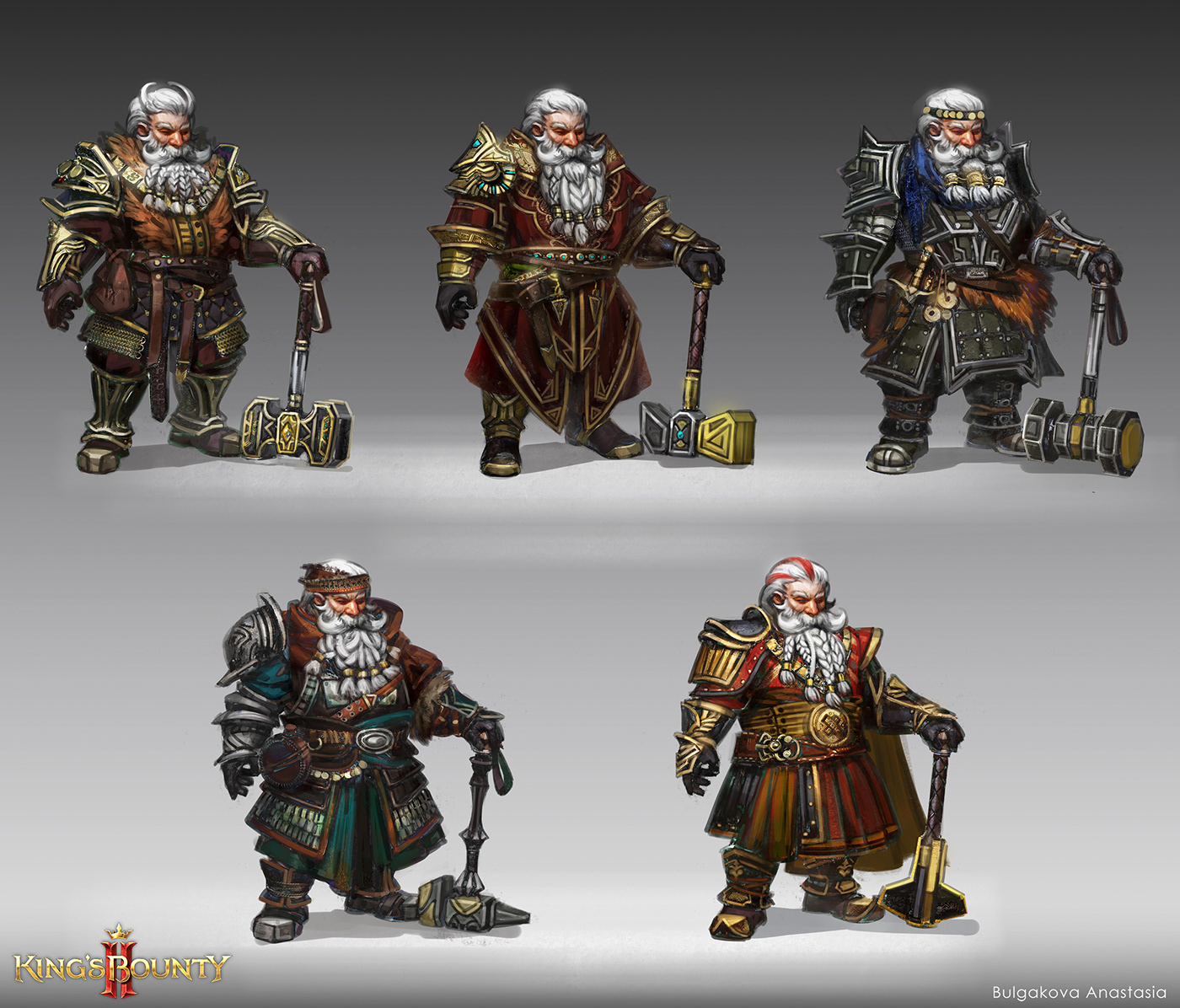 2dart characterdesign conceptart design Digital Art  Drawing  dwarf fantasy gameart kingsbounty2