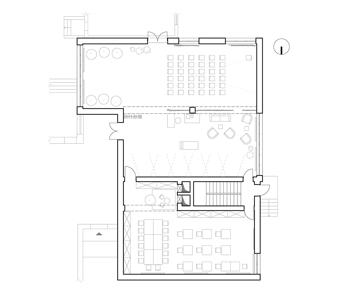 architecture 3D interior design  public space community center