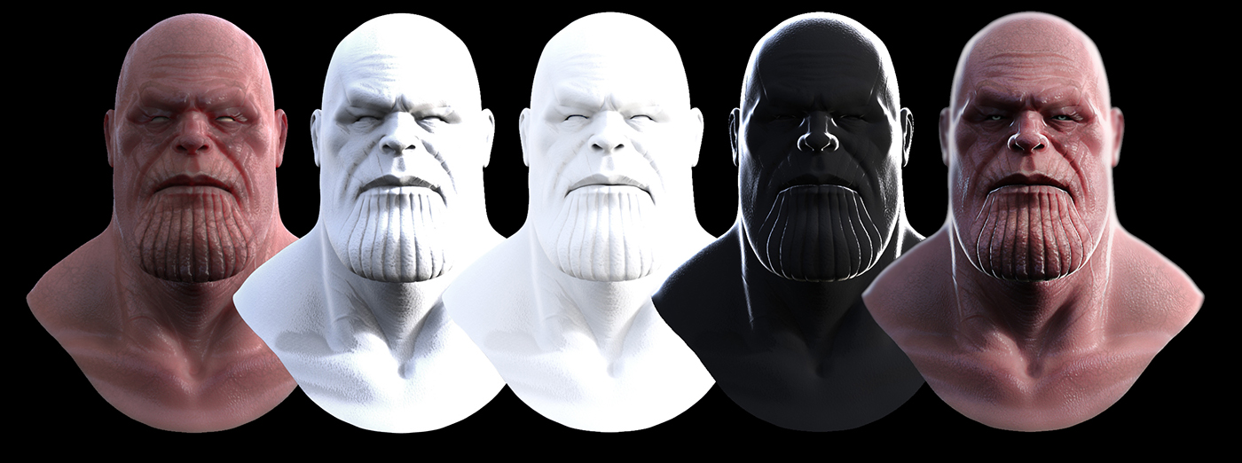 ILLUSTRATION  marvel Thanos movie Cinema Character Avengers hq comics design