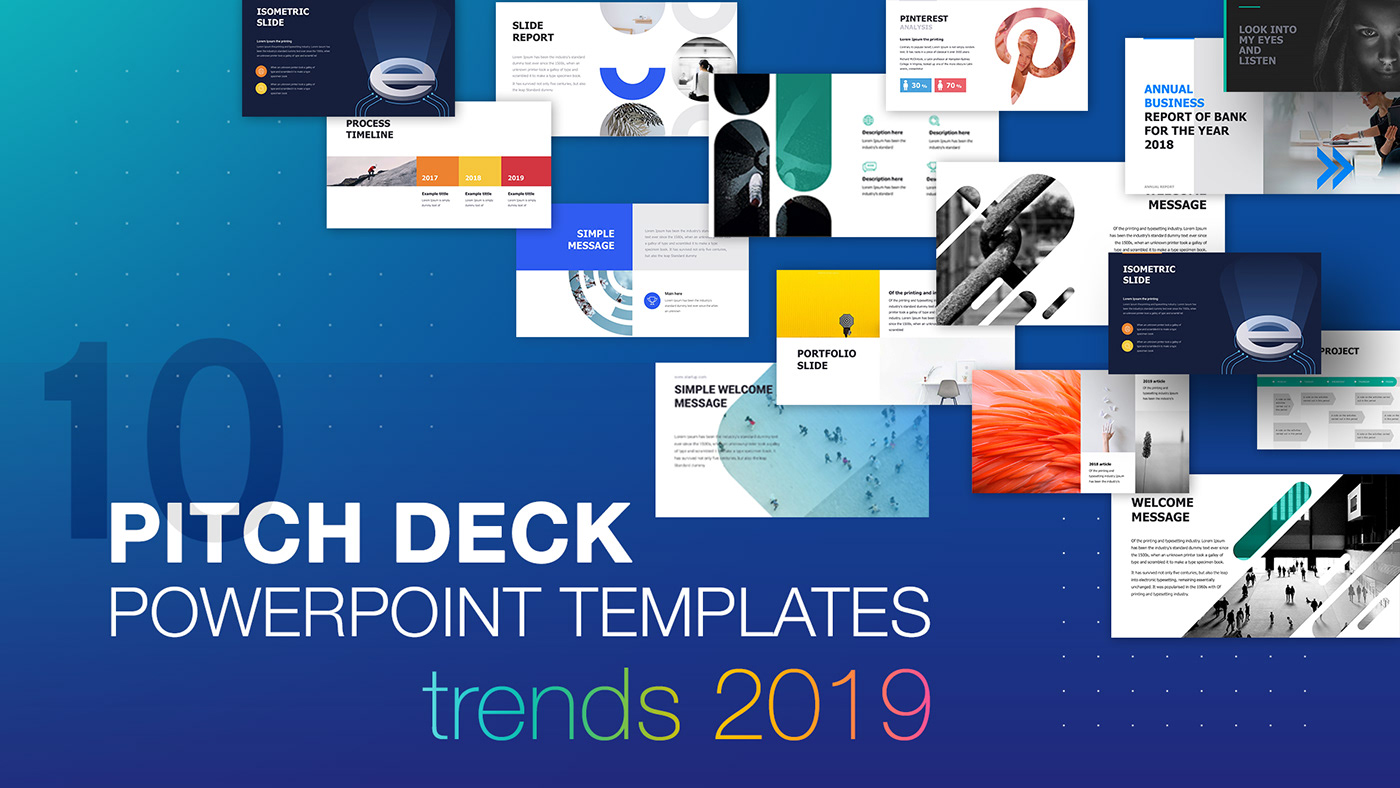 Powerpoint pitch deck pitchdeck template presentation deck trend slide creative infographic