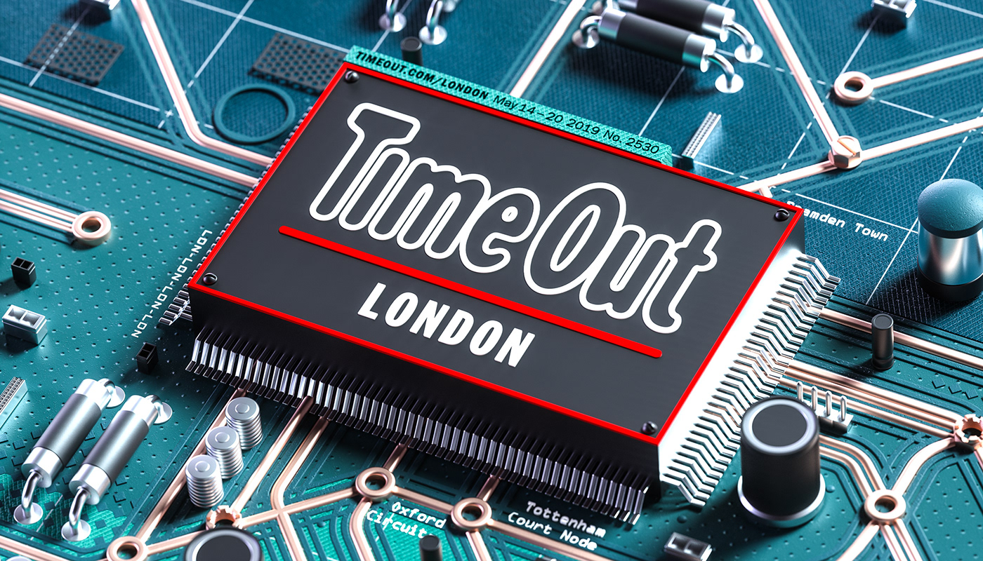 time out ai cover artwork Technology London underground 3D CGI