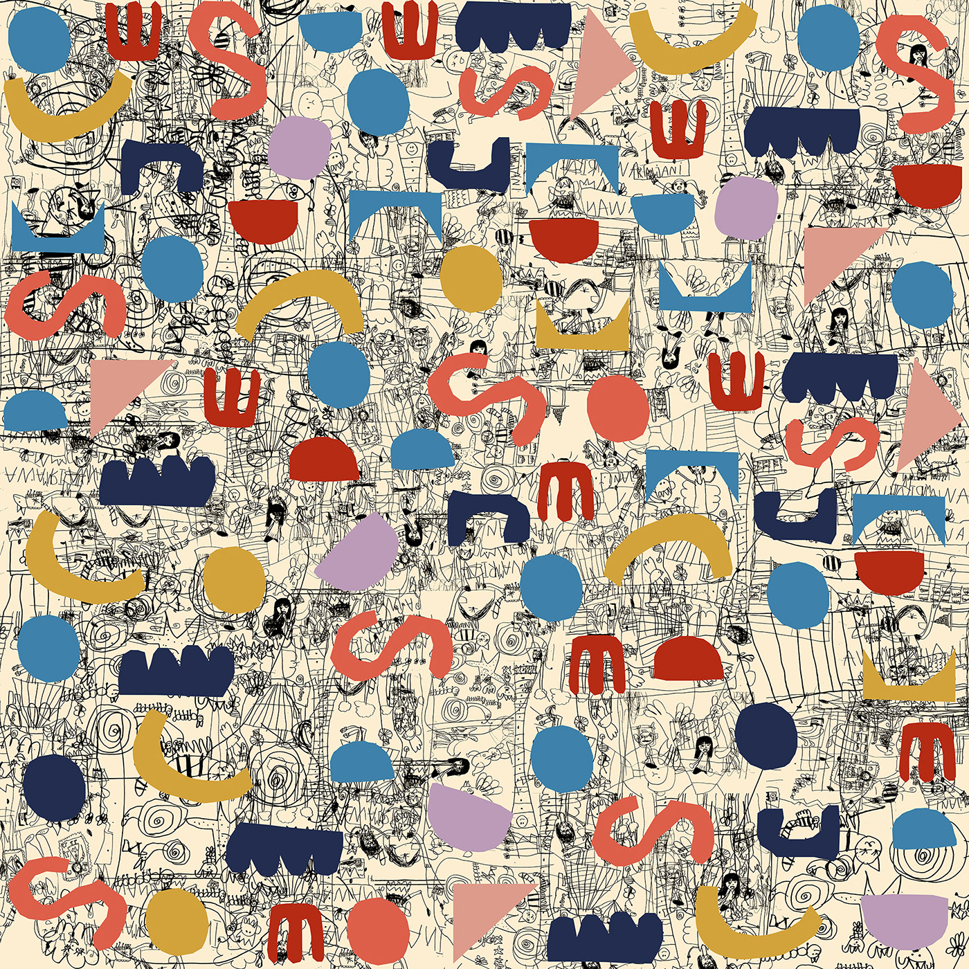 pattern design  doodles fabrics