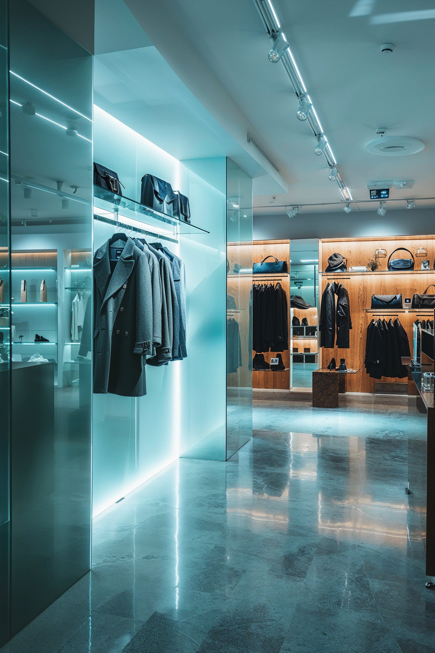 blue interior design  Fashion Store