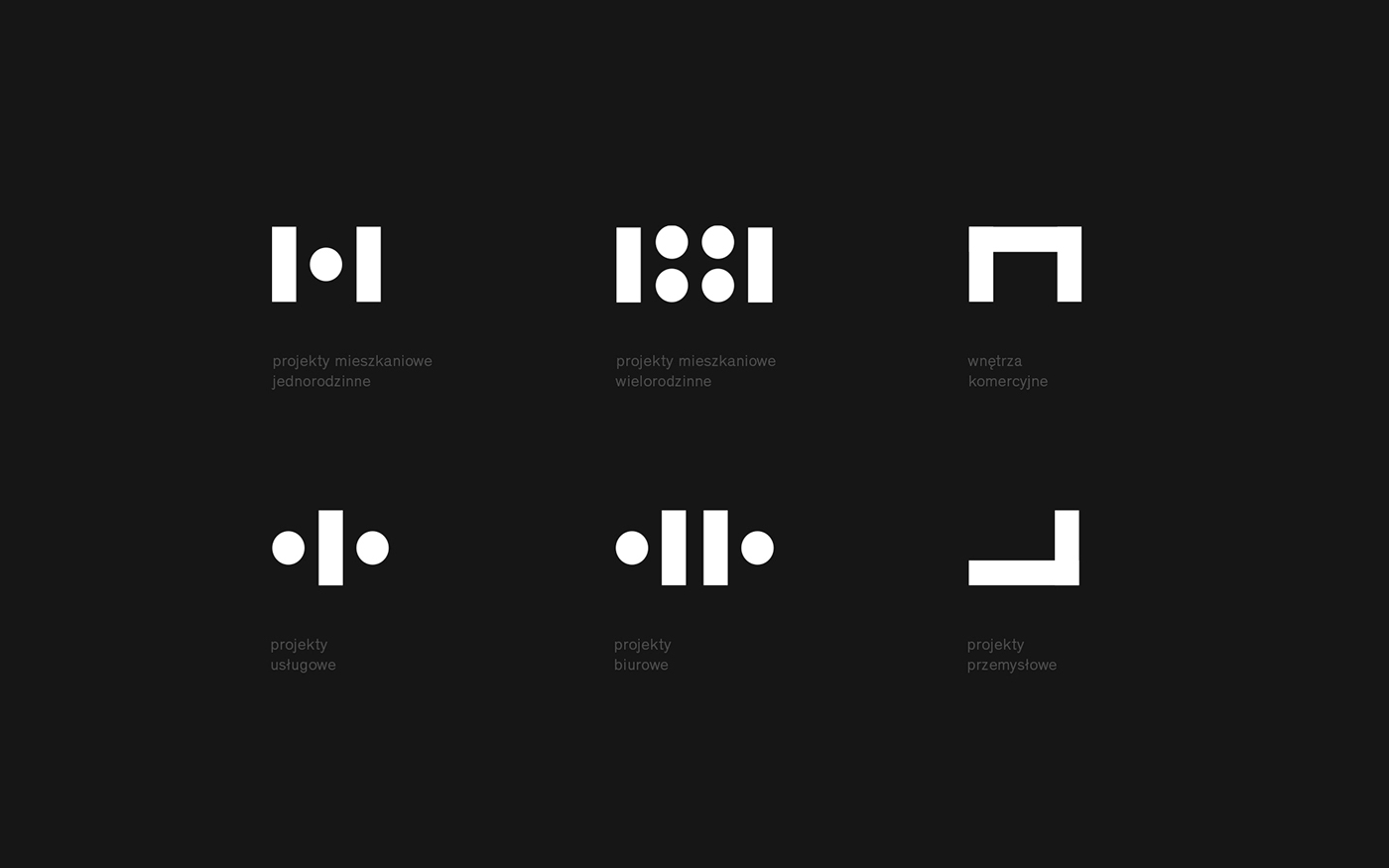 logo branding  identity architecture architects minimal black White dynamic logo icons