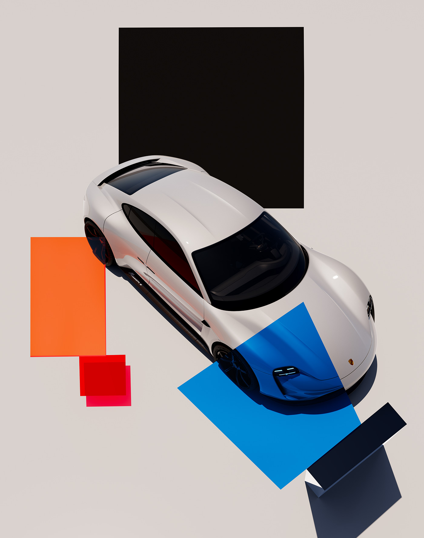 3D automotive   CGI graphic modern Porsche Render visualization vray