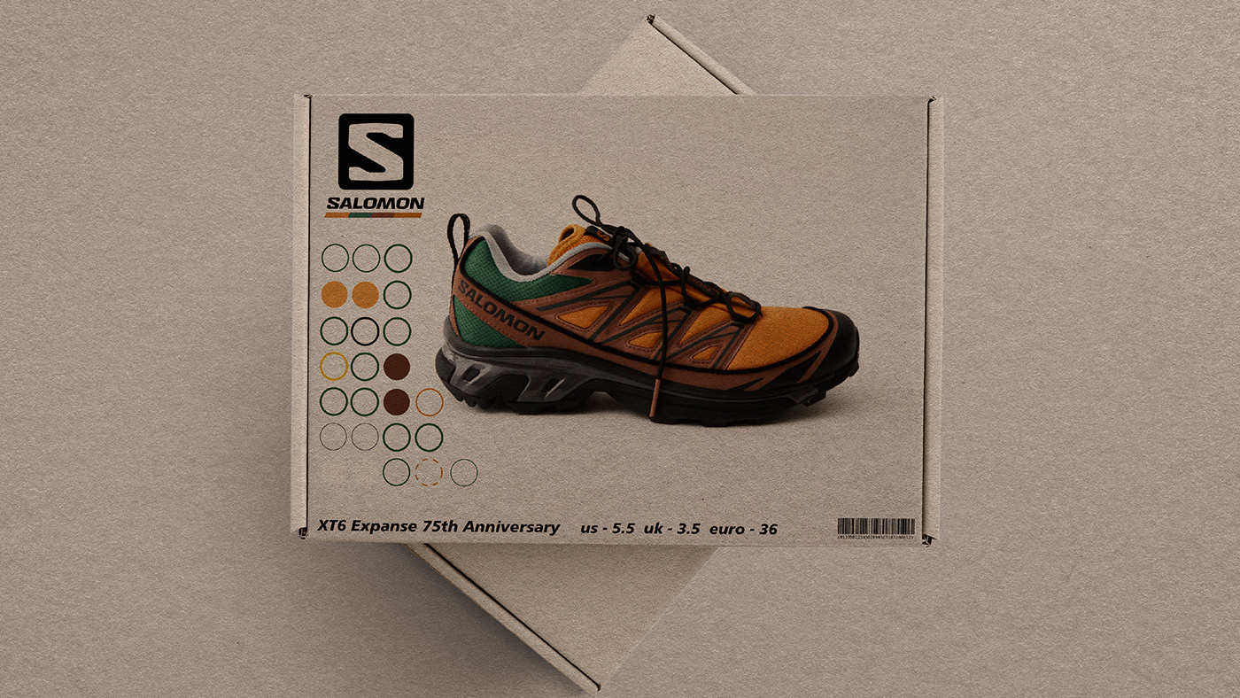 packaging design package design Salomon sport Style footwear sneakers study case