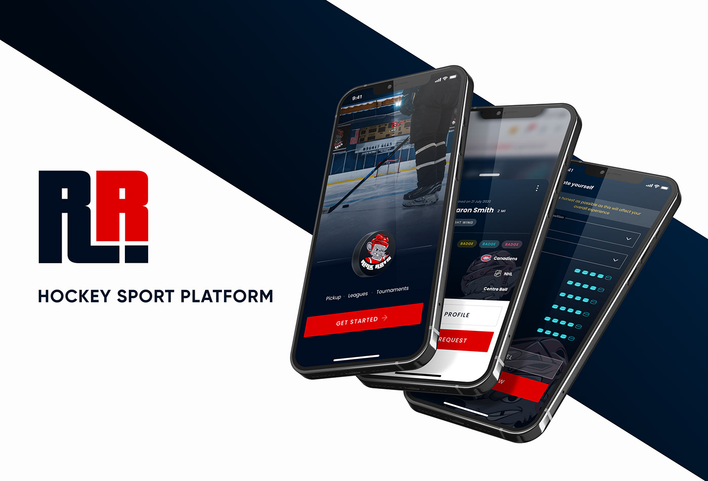 app app design Figma ios Mobile app ui design UI/UX user interface hockey sports