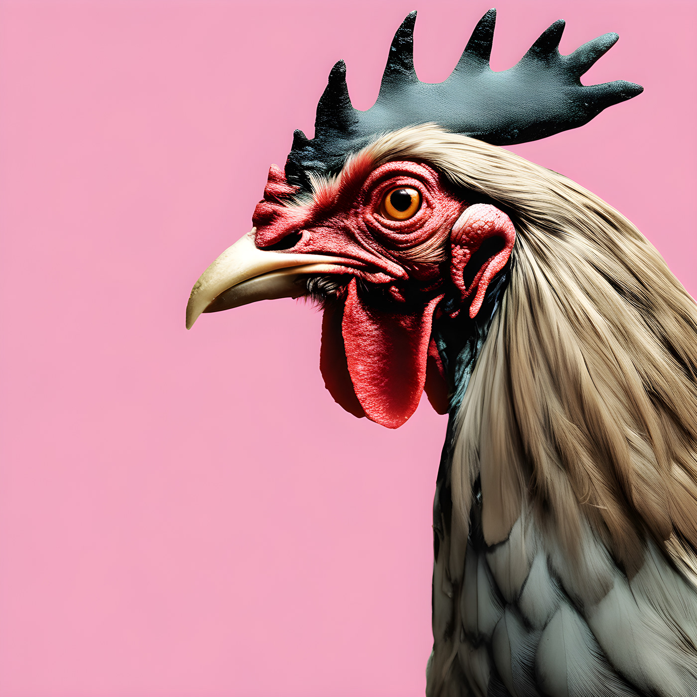 Rooster chicken Soft Colors serene poultry animal portrait farm animal farm life pastel background