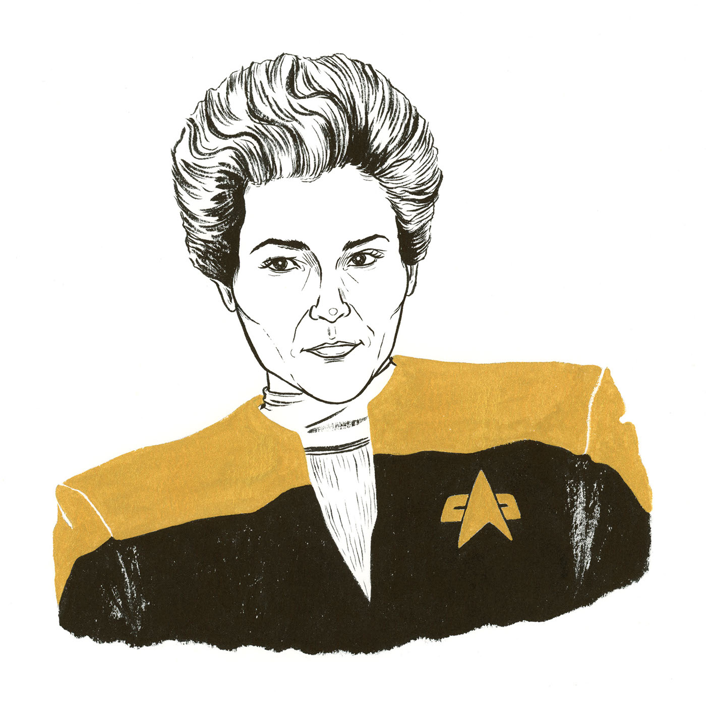 Star Trek Star Trek Voyager Star Trek TNG Star Trek TOS Star Trek VOY Captain Janeway tasha yar uhura portraits gouache