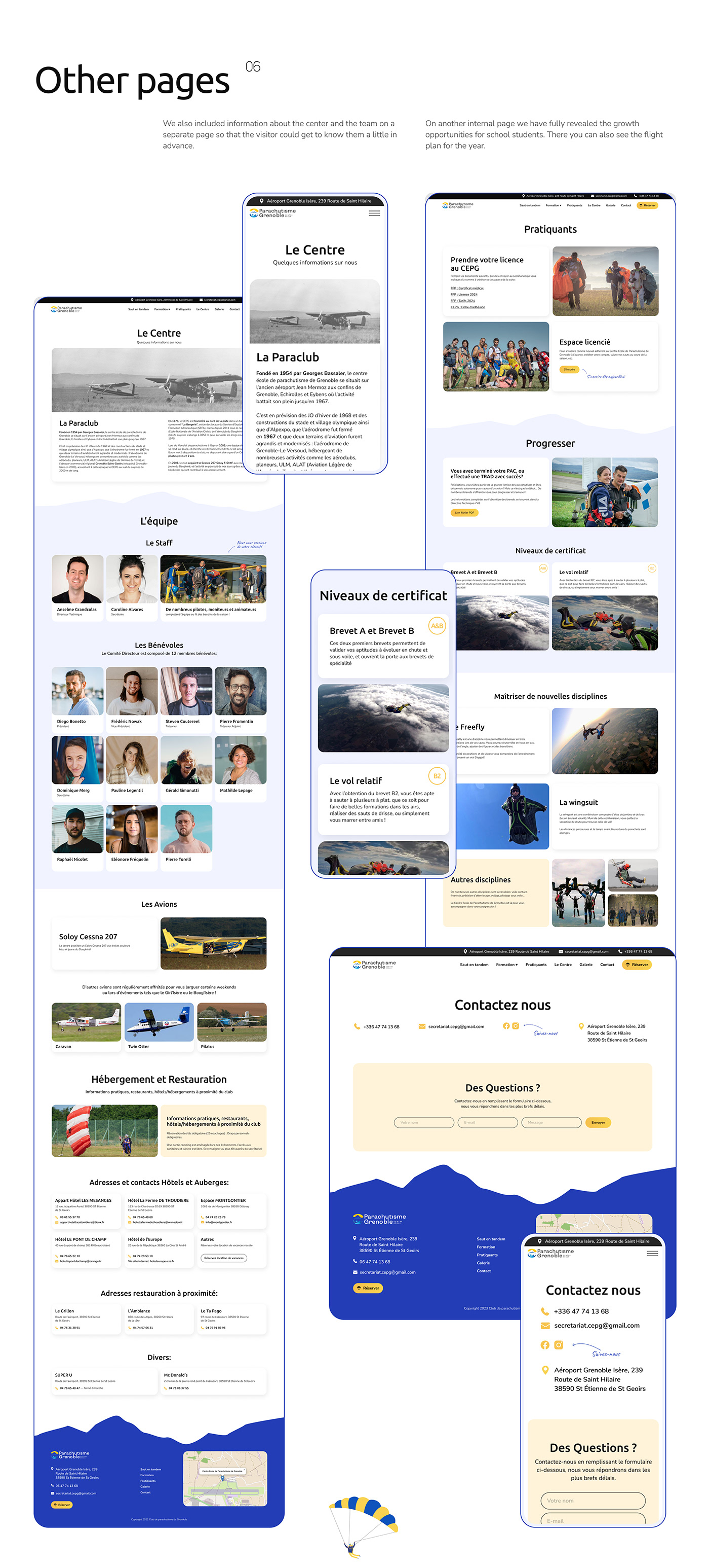 Website Design UI/UX Figma wordpress web development  ui design user interface Website Skydiving Parachute