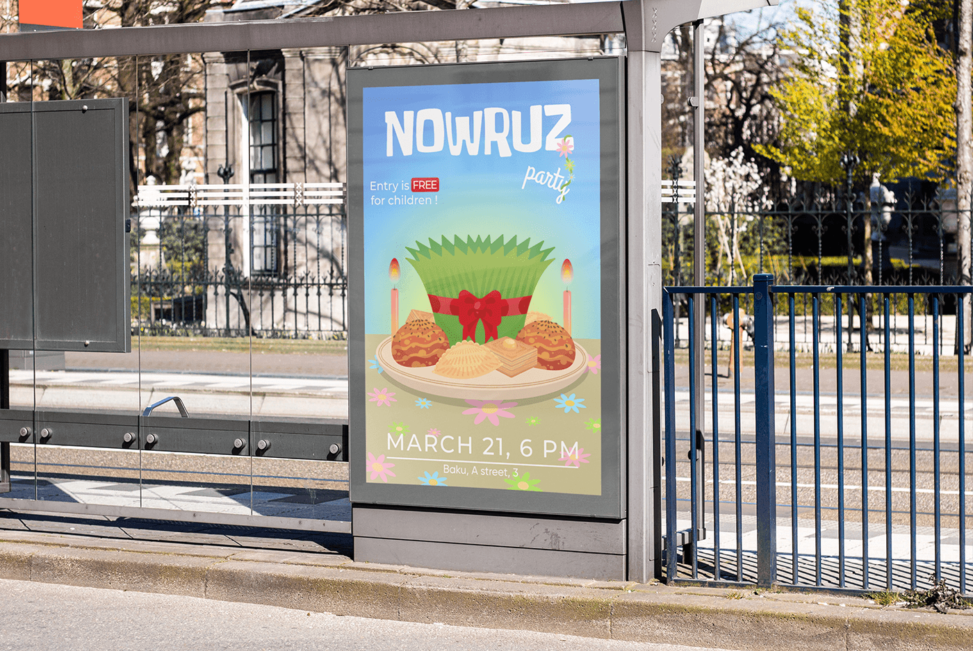 nowruz Holiday party poster design vector azerbaijan Holiday Poster Novruz spring novruz holiday