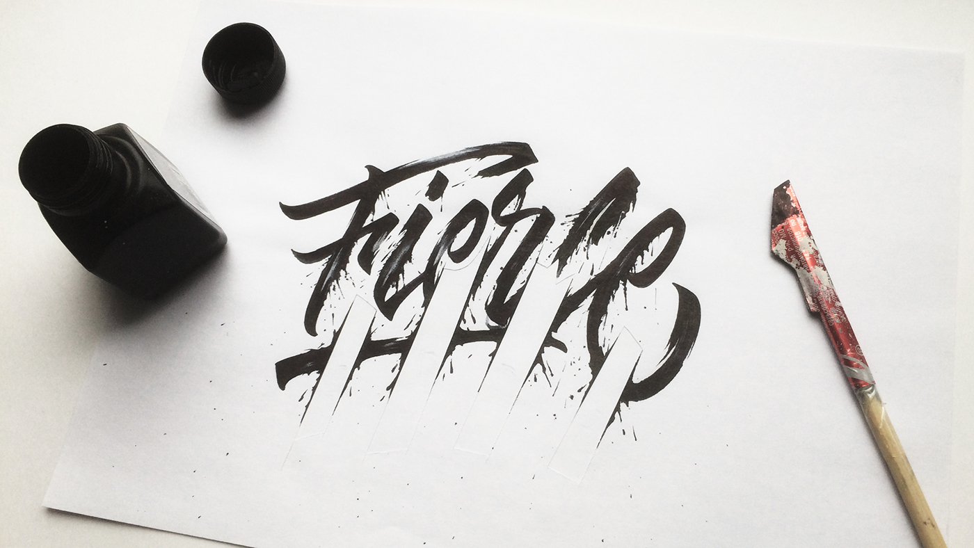 ink inktober hands lettering type Real Calligraphy   integrate black hand