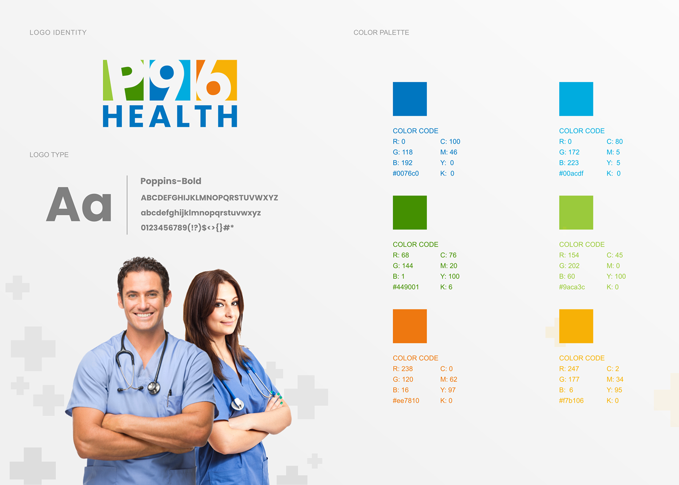 brand care colorful cover design doctor facebook guidelines Health logo medical number