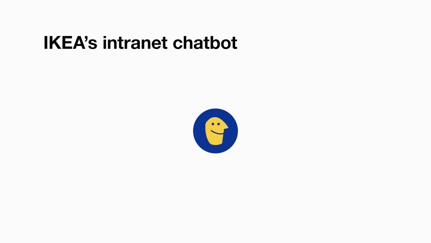 avatar Chatbot design ikea Intranet UI Web