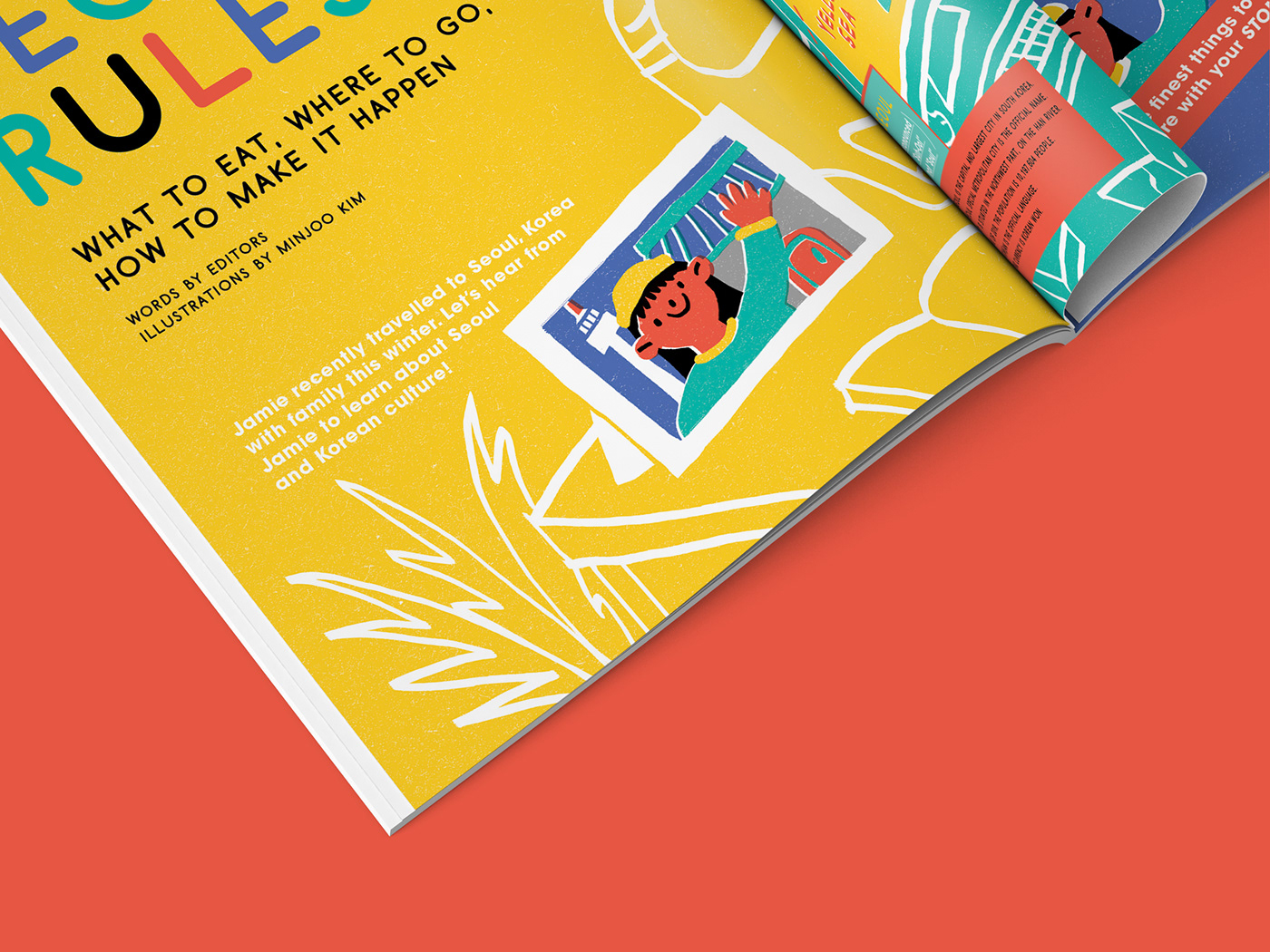 print design  editorial design  editorial ILLUSTRATION  Magazine design childrens kids design graphic design  publication design
