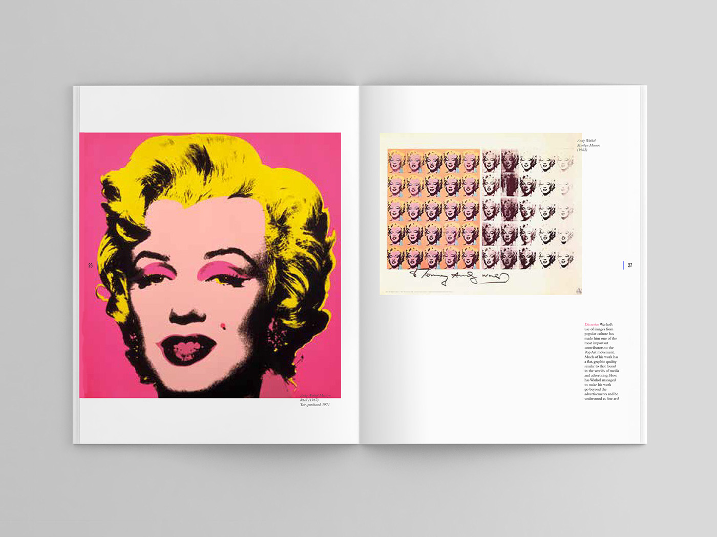 Andy Warhol art book personal project book design Layout
