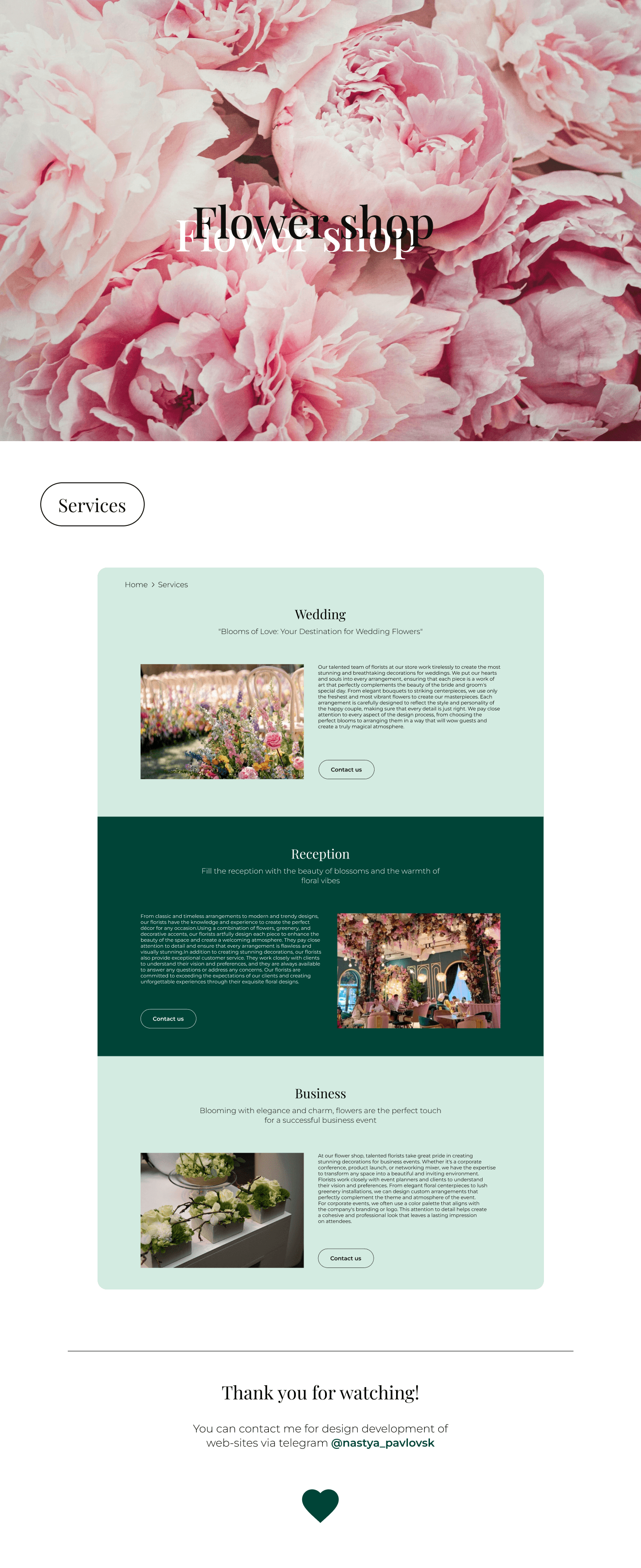 online store UI/UX Figma Flowers Web Design  Website ui design site сайт Web