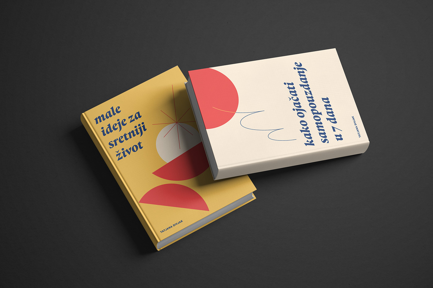 book cover color design motivational development self help graphic bold block
