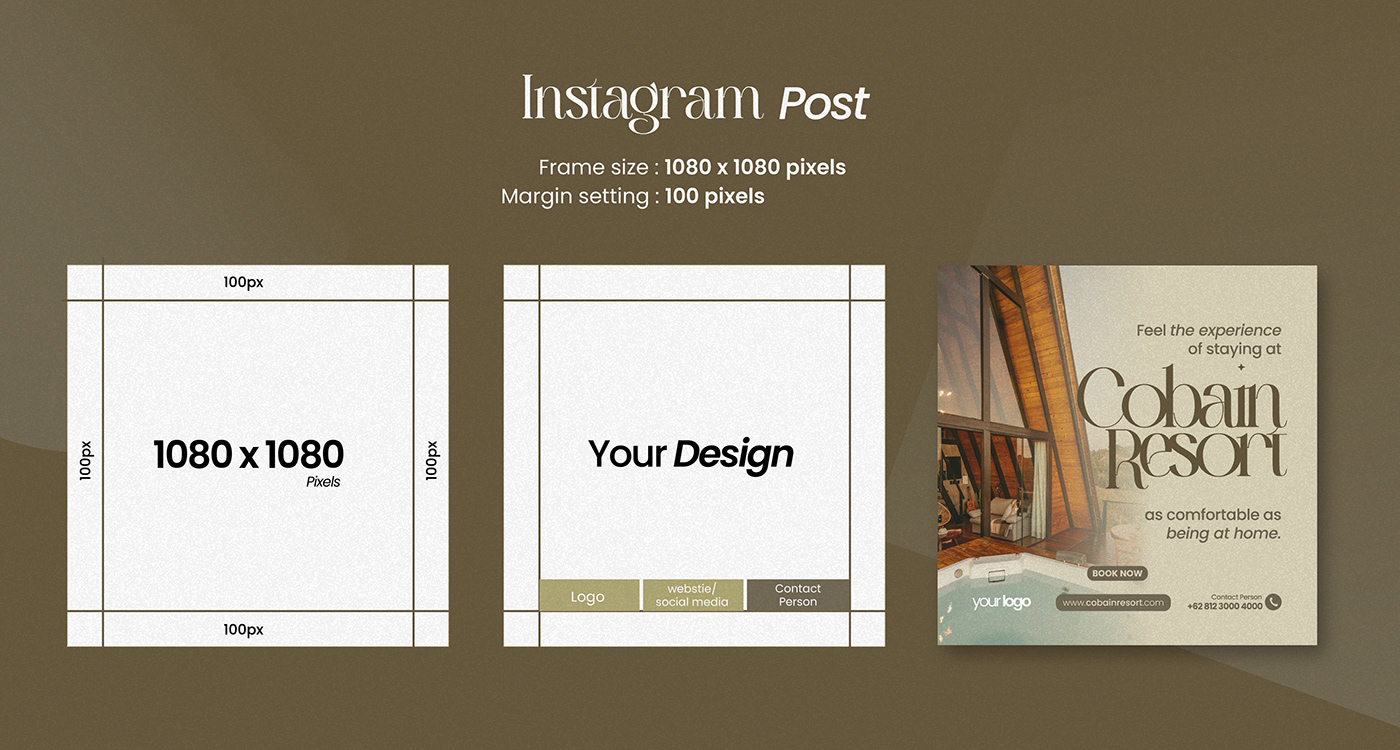 Social media post Accommodation design Layout Socialmedia brand identity instagram graphic design  presentation hotel