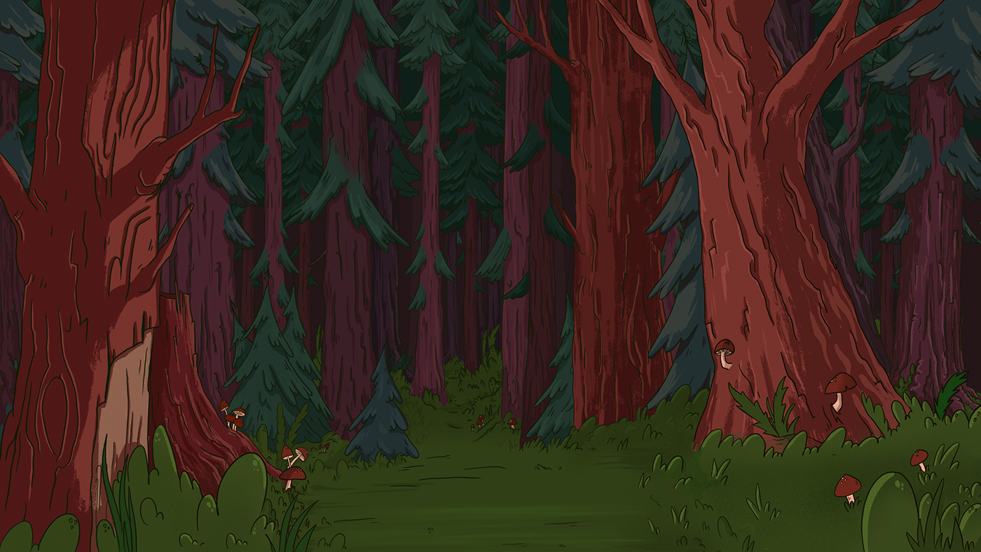 Dark forest illustration