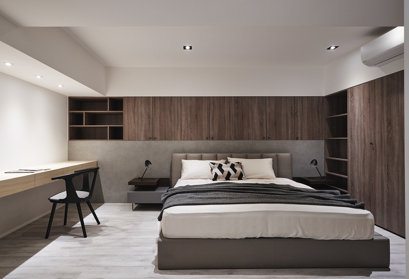 home HOUSE DESIGN interior design  mezzanine Residence minimalist Black&white home style taiwan wood