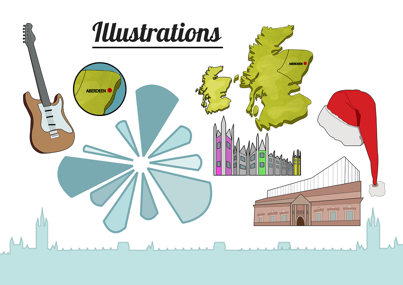 infographic ILLUSTRATION  photoshop graphic design  Creative sector Aberdeen