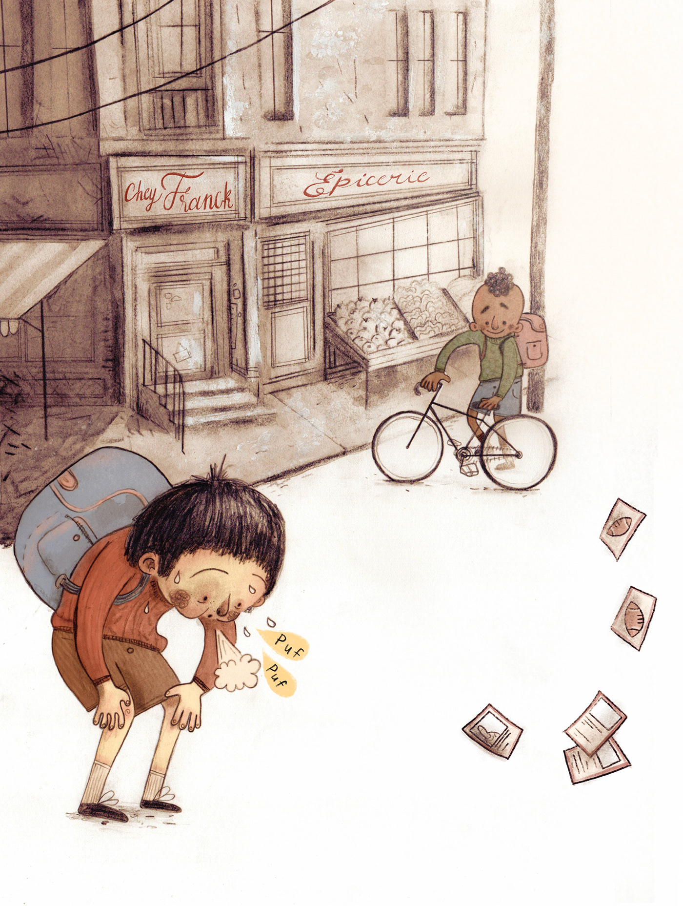Bicycle kidlit children's illustration Picture book artwork