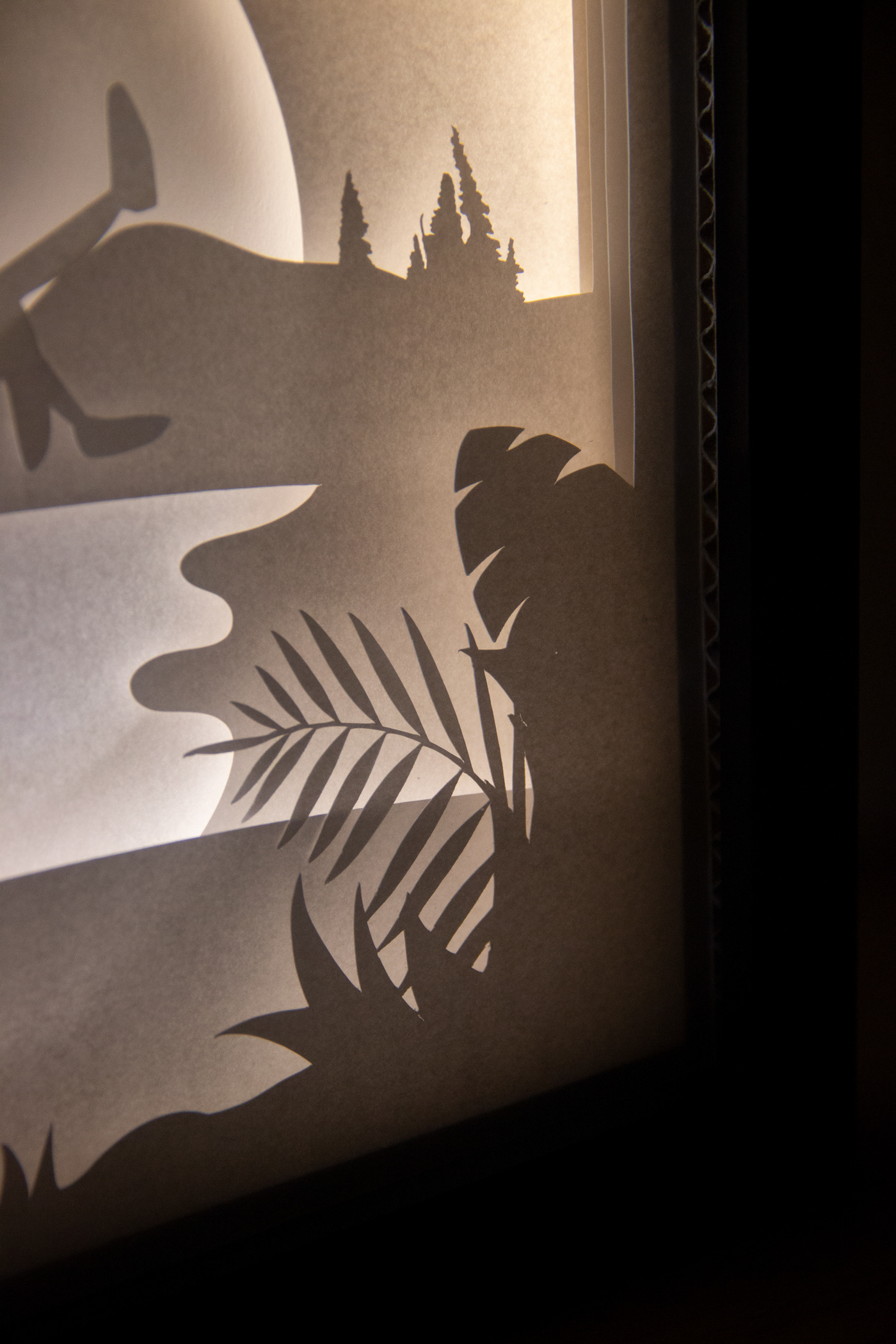 light light box paper paper cut Project craft cutting DIY paper art shadow box
