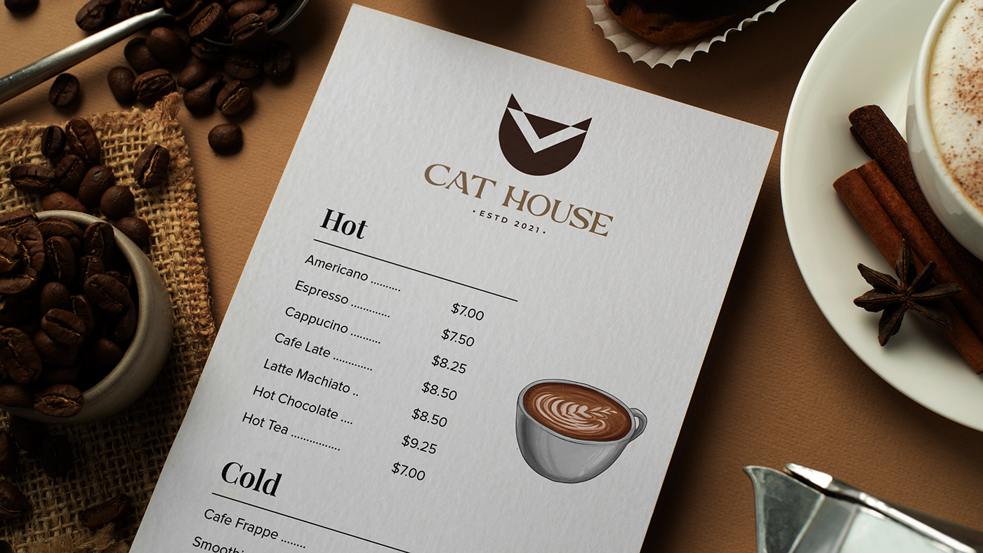bistro cafe Coffee coffee shop identity logo menu premium tea visual identity