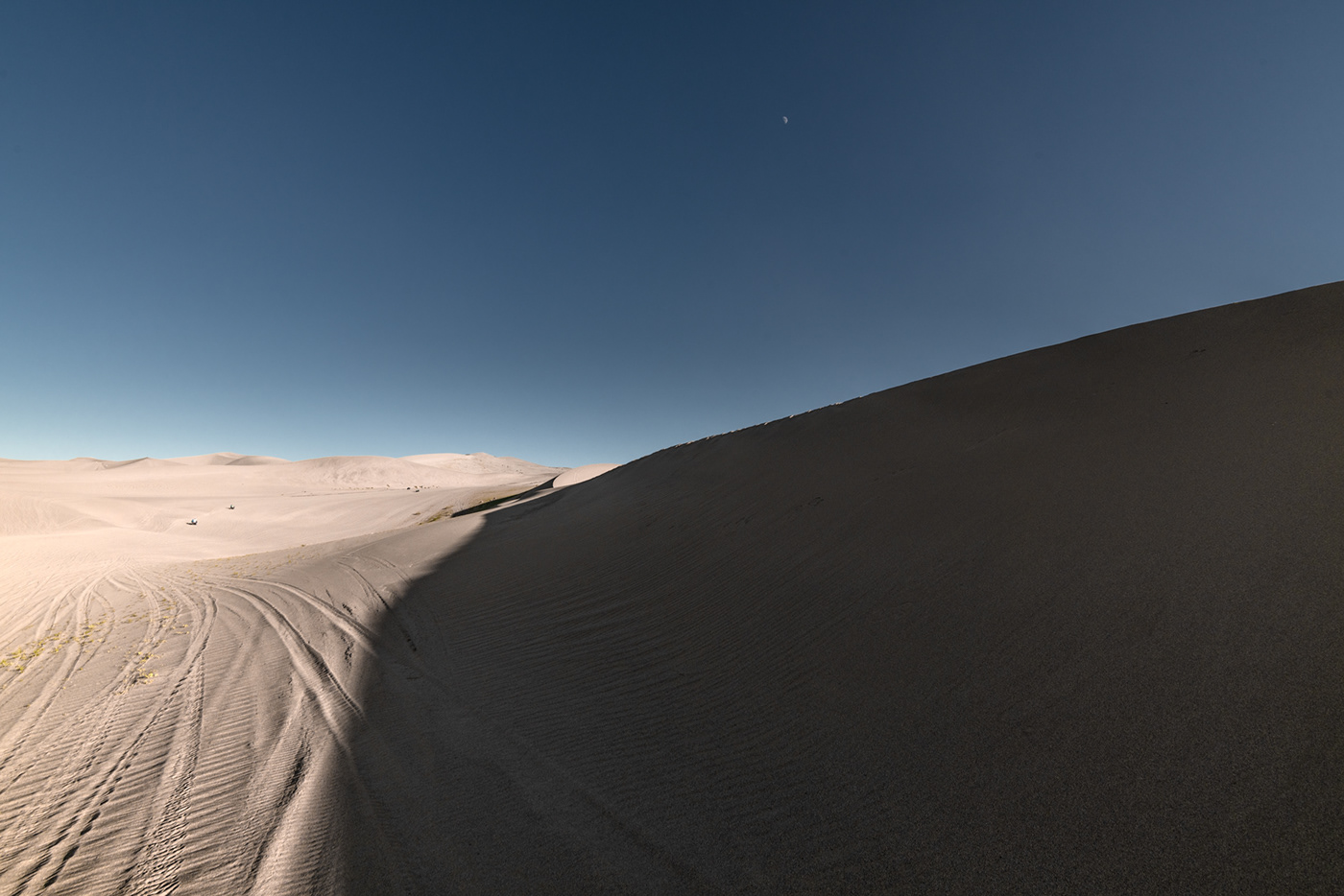 SKY Landscape desert blue sky sand dunes Tire Tracks vast Open Space backplate backplates