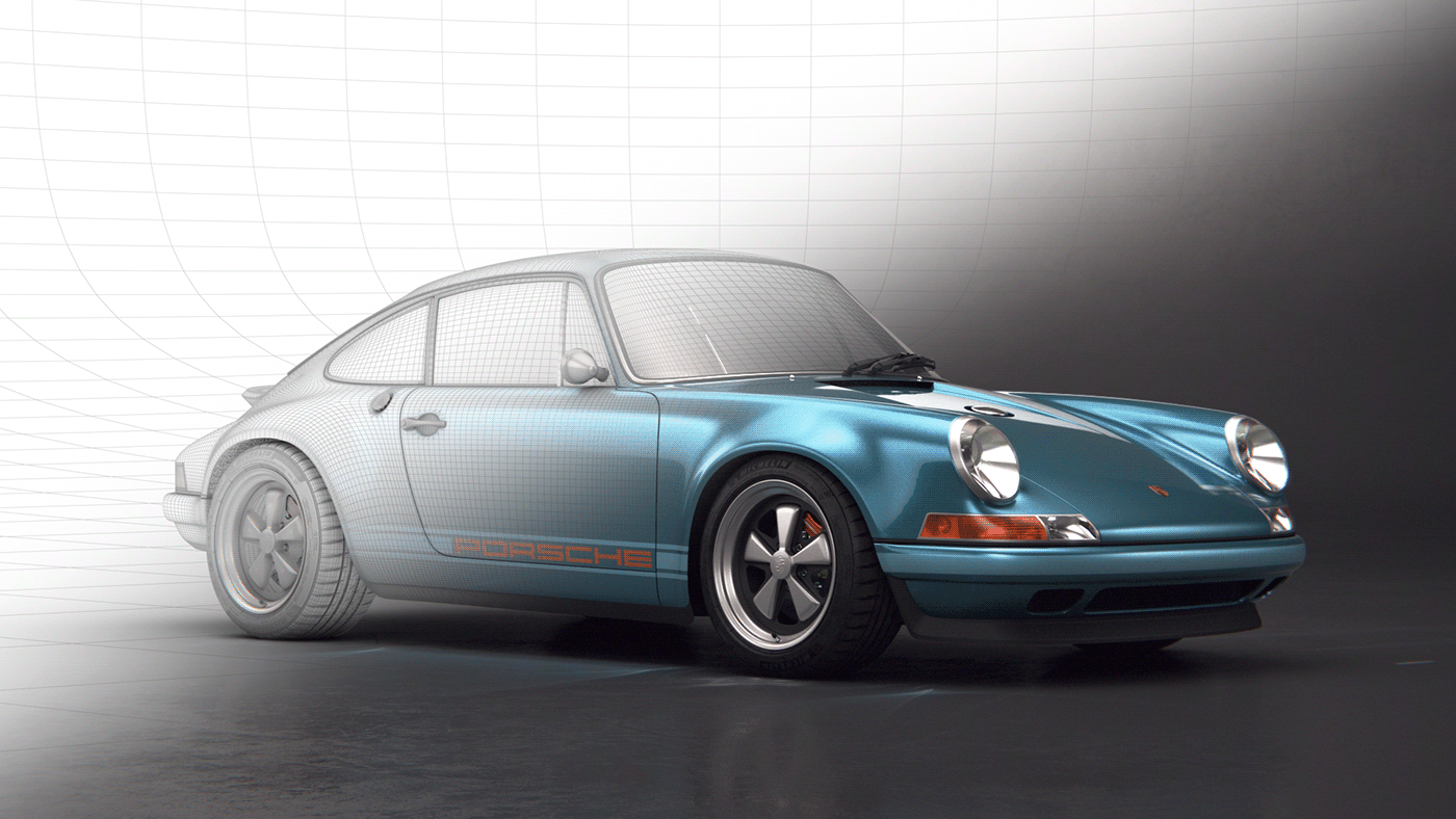 3D CGI Maya visualization vray Porsche Porsche 911 automotive   Automotive design car