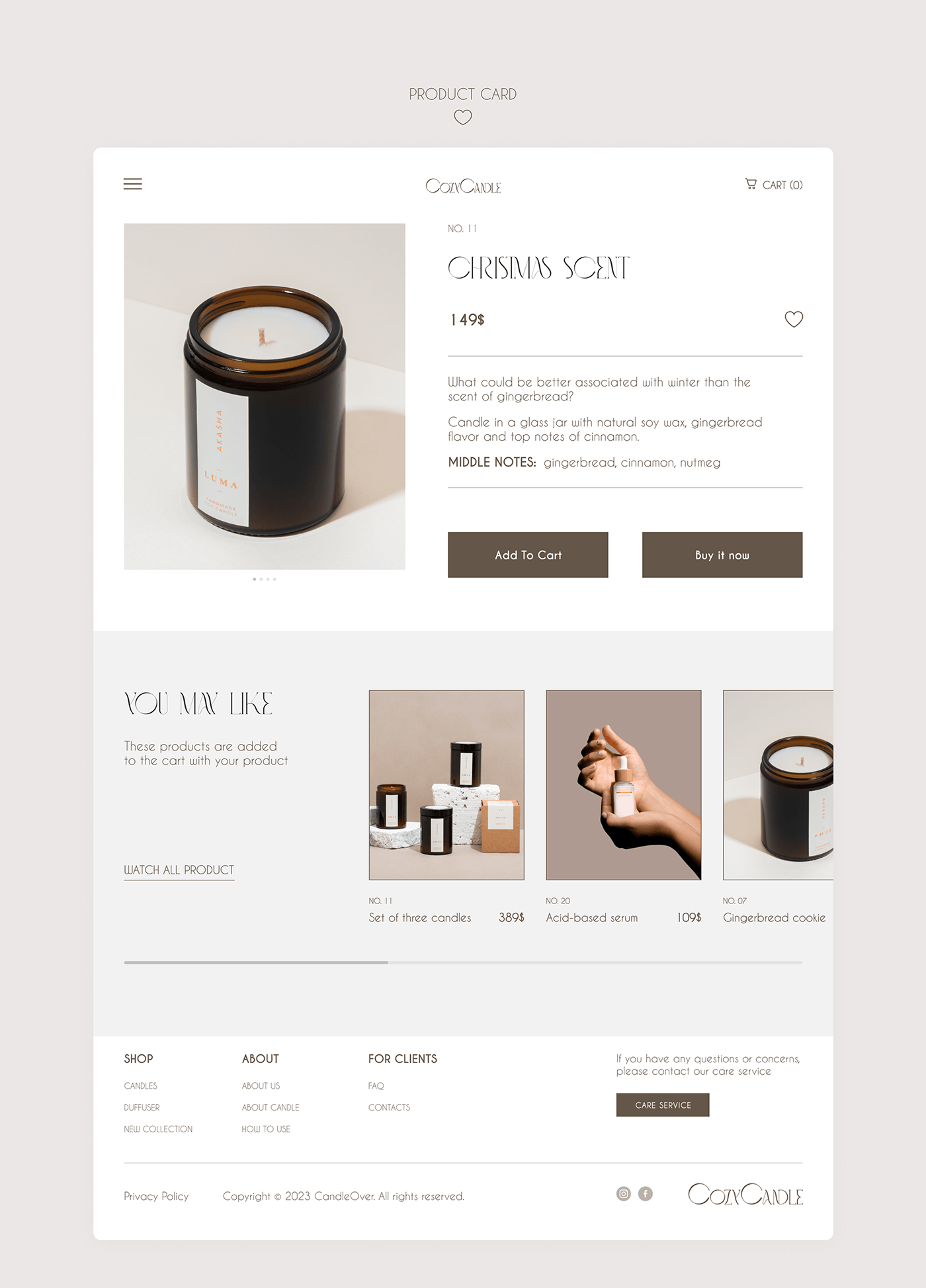 Web Design  Website online store UI/UX ui design candle atmosphere design designer marketing  
