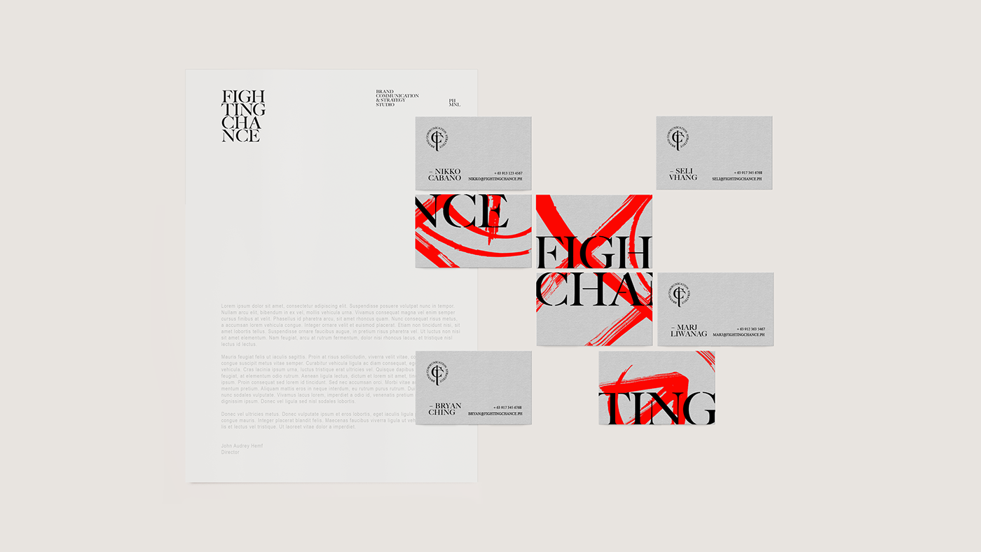 brush fighting corporate studio strategy communication envelopes letterhead typography   Marker