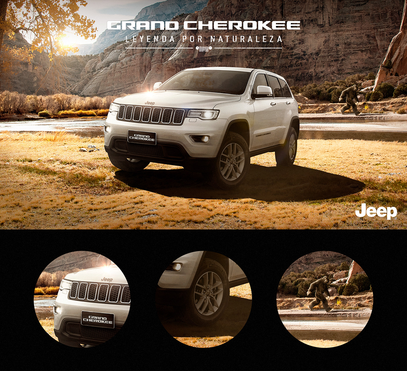 adventure Cars Grand Cherokee jeep leyend monsters yeti car compass Pié grande