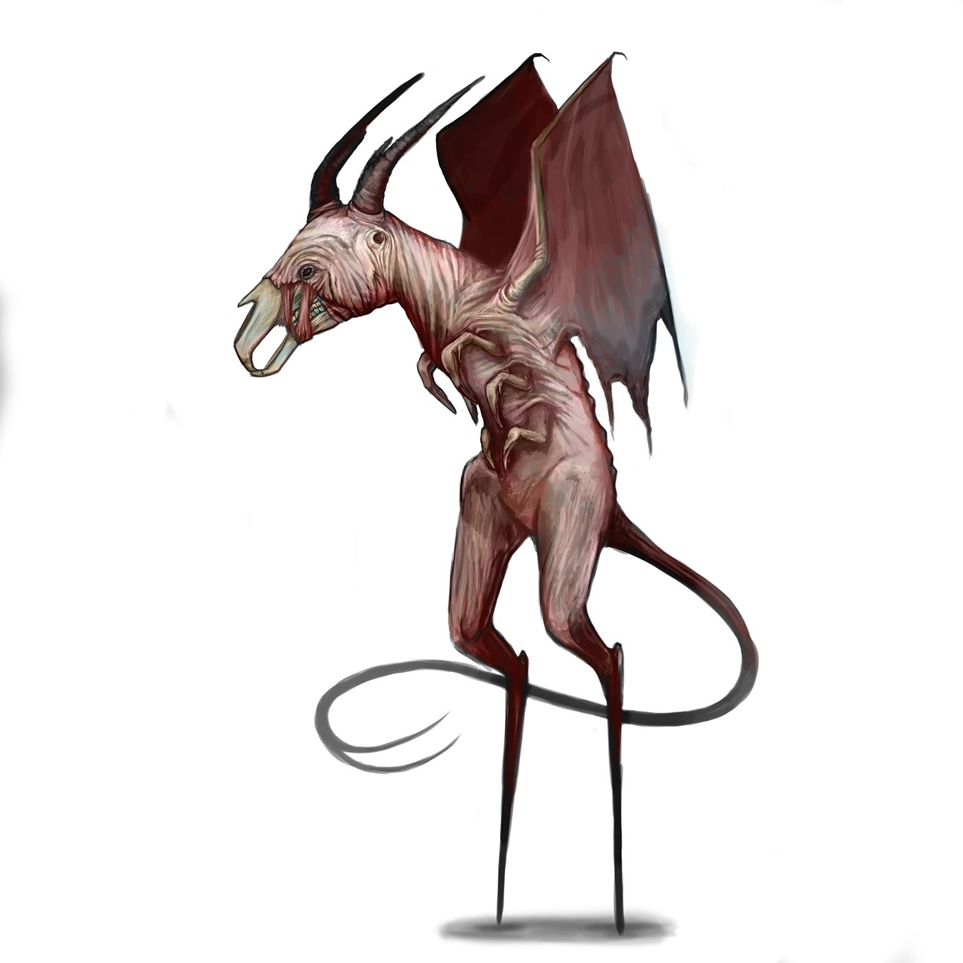 Creature Design concept art Character design  monster Jersey Devil cryptid cryptozoology