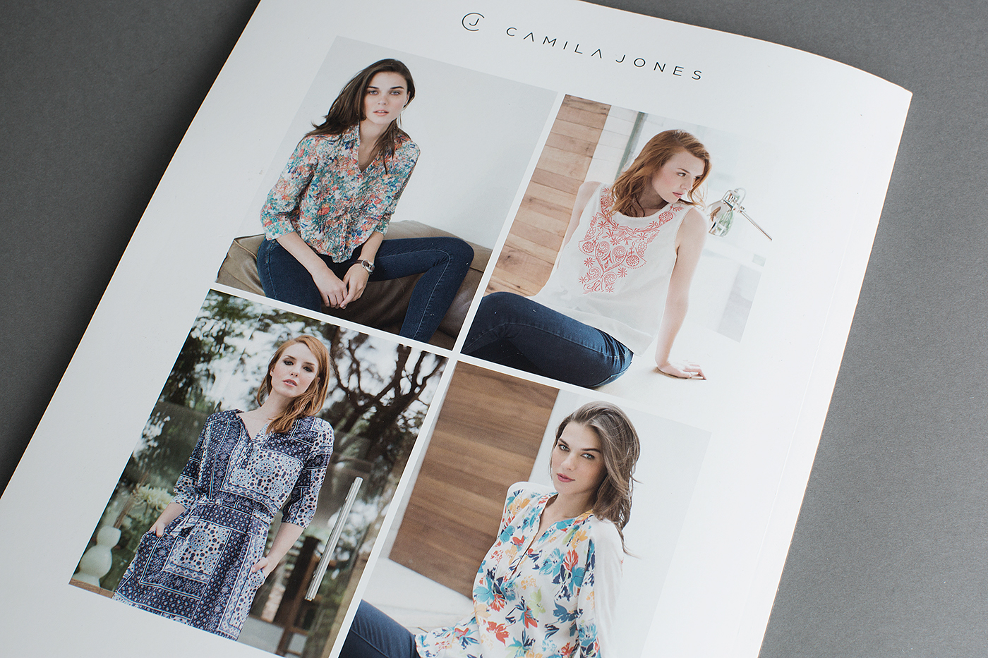 CAMILA JONES editorial catalogo brochure moda otoño