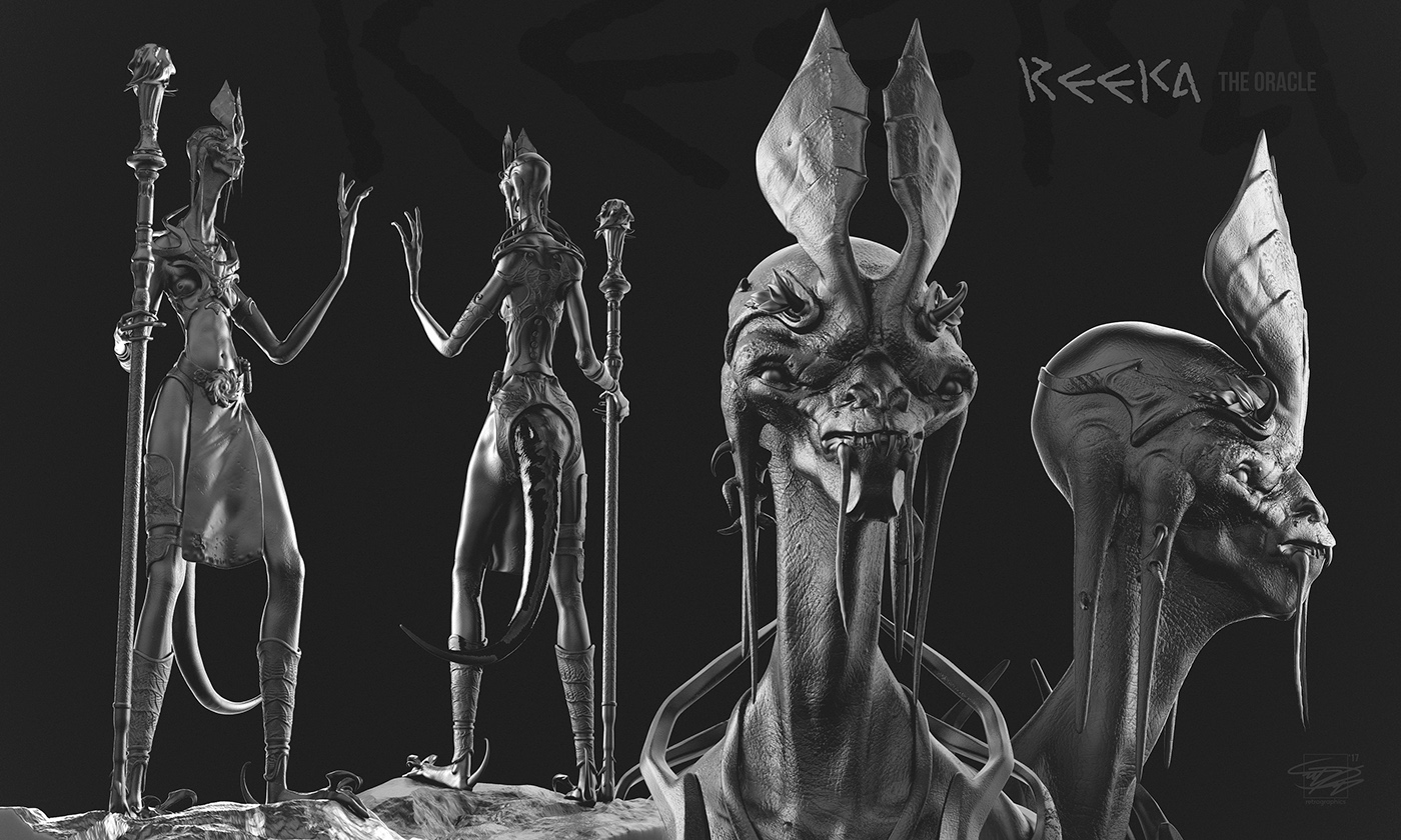 conceptart conceptartist Conceptdesign conceptdesigner creaturedesign characterdesign oracle aliendesign digitalsculpting zbrushart