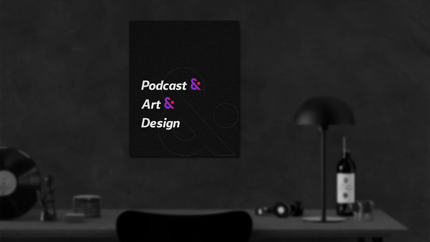 ampersand art Brazil colors digital gradient logo Logotype podcast visual identity