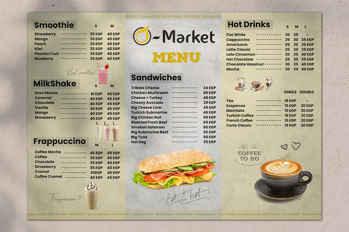 Fast food restaurant Food  menu cafe coffee shop Coffee brand identity Graphic Designer drink