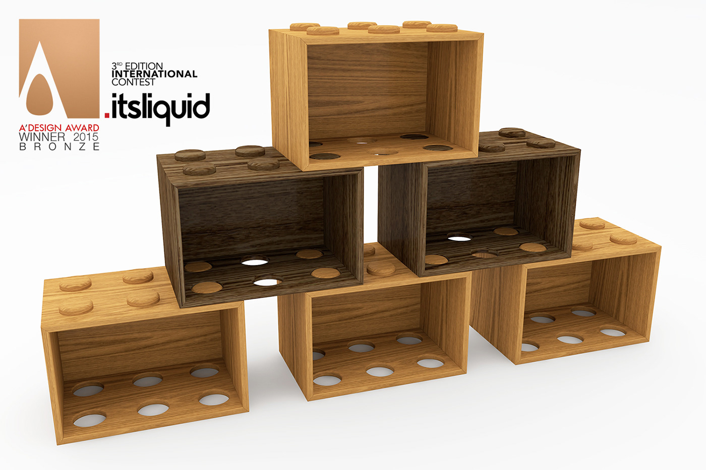 furniture Shelf Unit wood Fun 3D Render